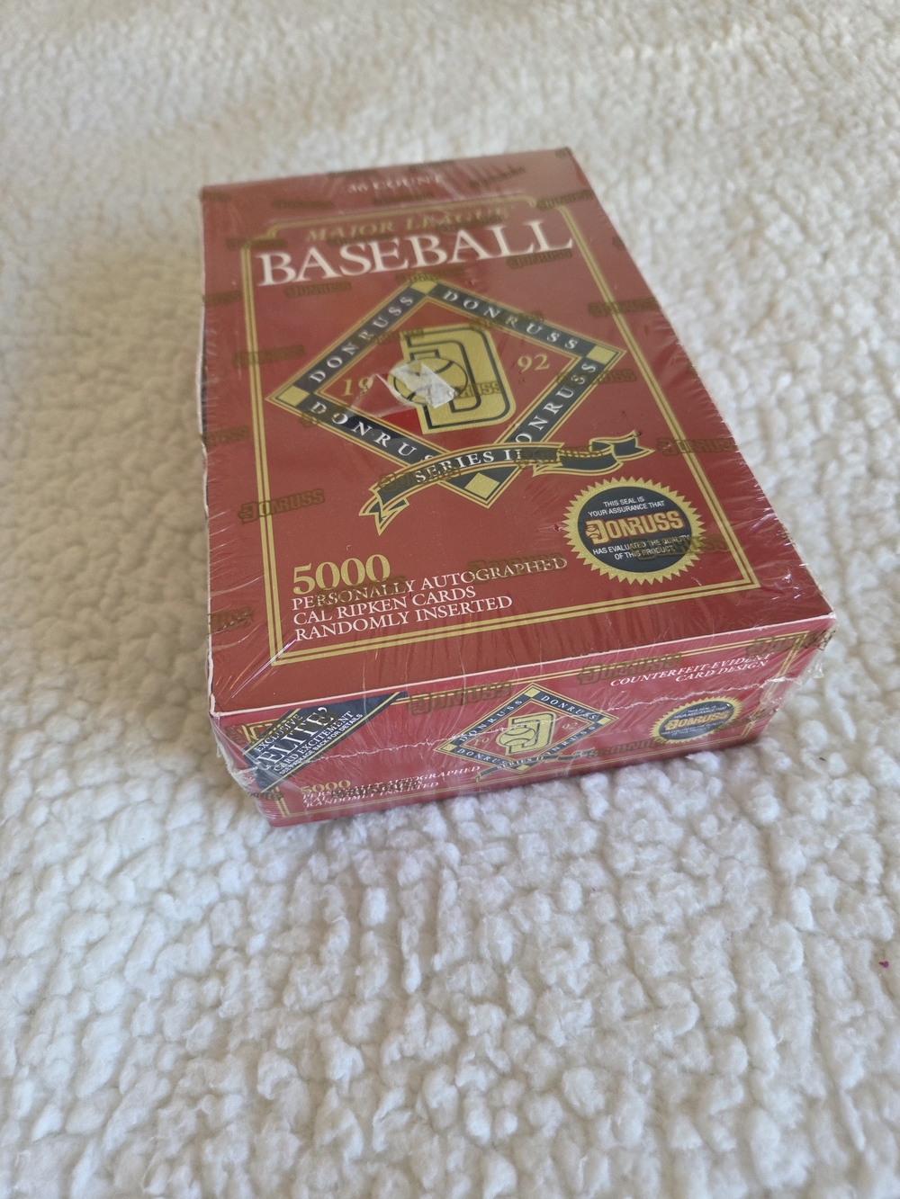 Factory-Sealed 1992 Donruss Series 2 Baseball hobby box containing 36 packs
